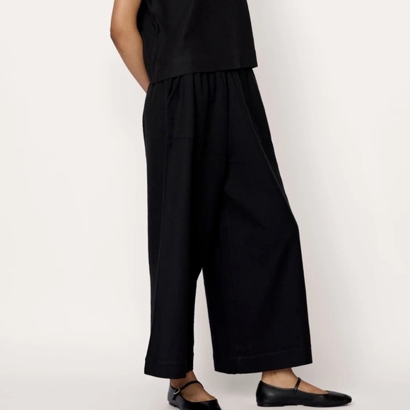 Laude The Label Pants - Laude the Label Black Cropped Wide Leg Pants Size XS
